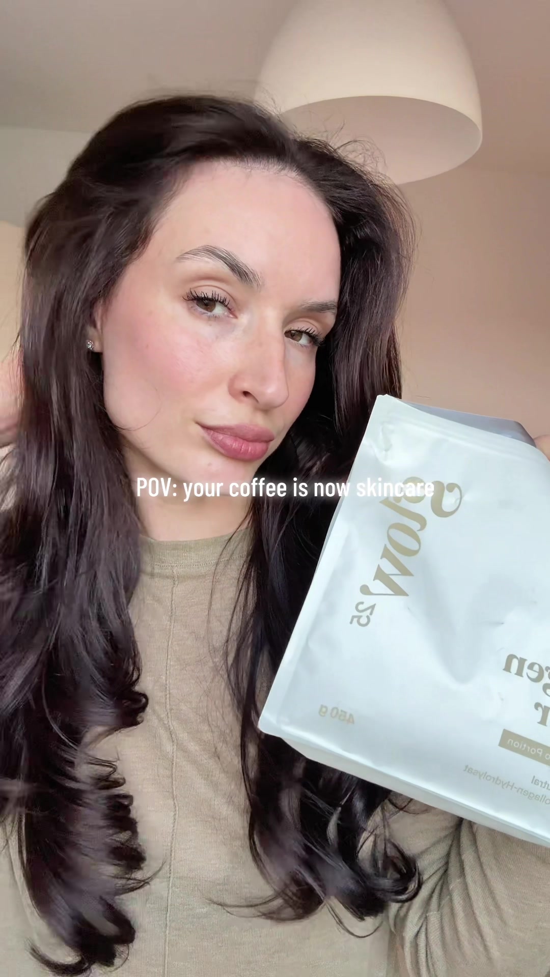 TikTok post by @anastasiia_marich for Glow25. Caption reads: [...] youthful and feeling good at 34. @Glow25 DE....