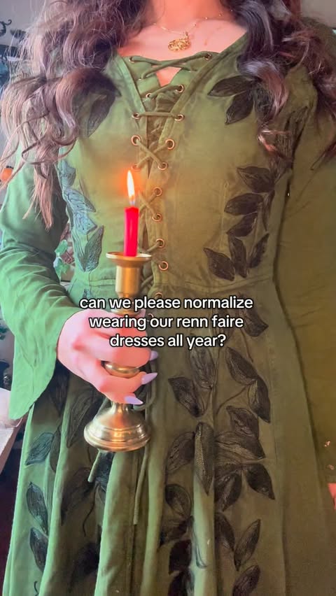 Instagram post by @instant_witch for HolyClothing. Caption reads: Motion to normalize wearing our renn faire outfits....