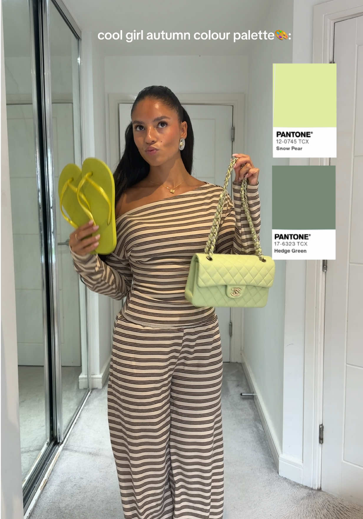 TikTok post by @tyrabaylis for Ego by D. Caption reads: How to style neutrals with a pop of colour this....