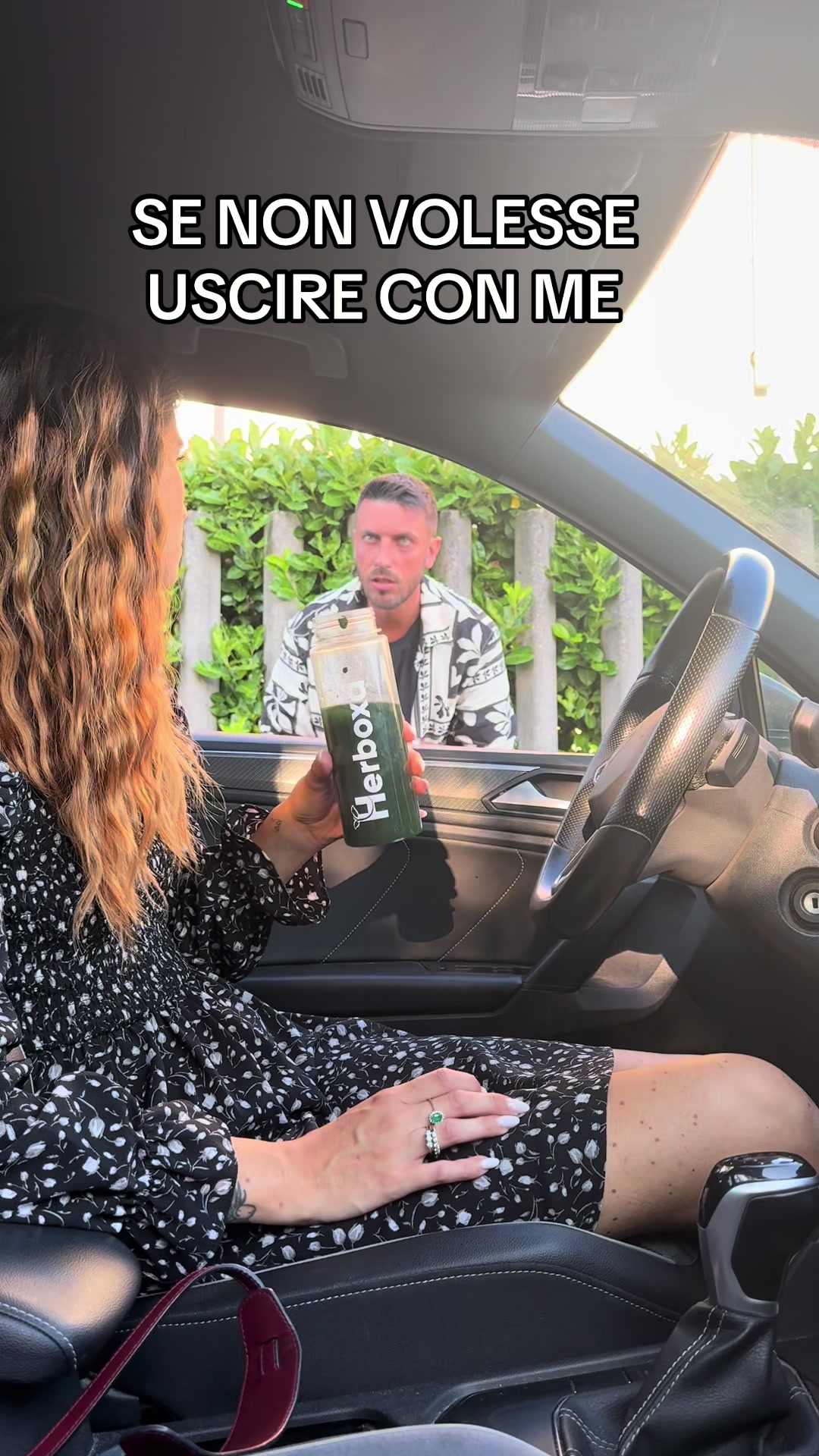 TikTok post by @fox_andrea90 for Herboxa. Caption reads: Qui era prima che partisse per Mykonos 🥹😂 ma....