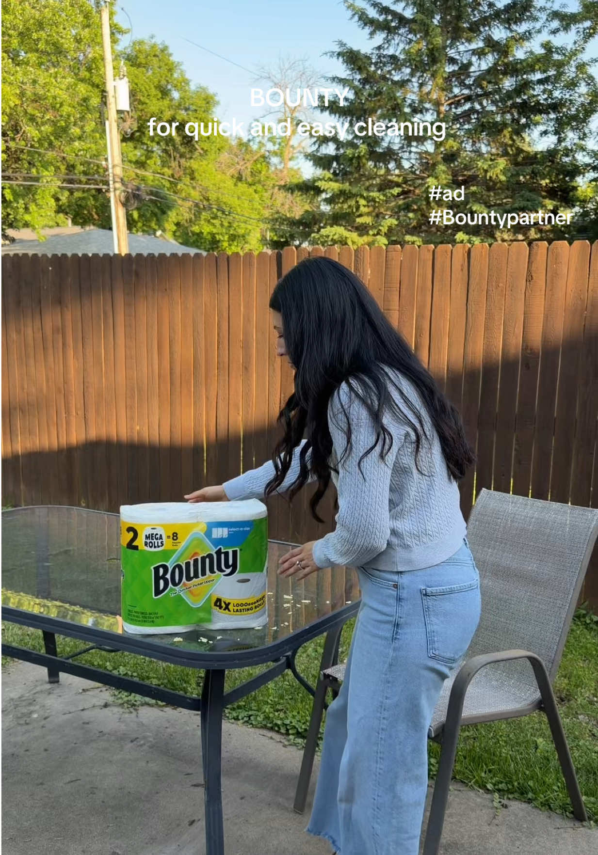 TikTok post by @catherineyaretzi for Bounty. Caption reads: [...] mom who always seems to be cleaning up....