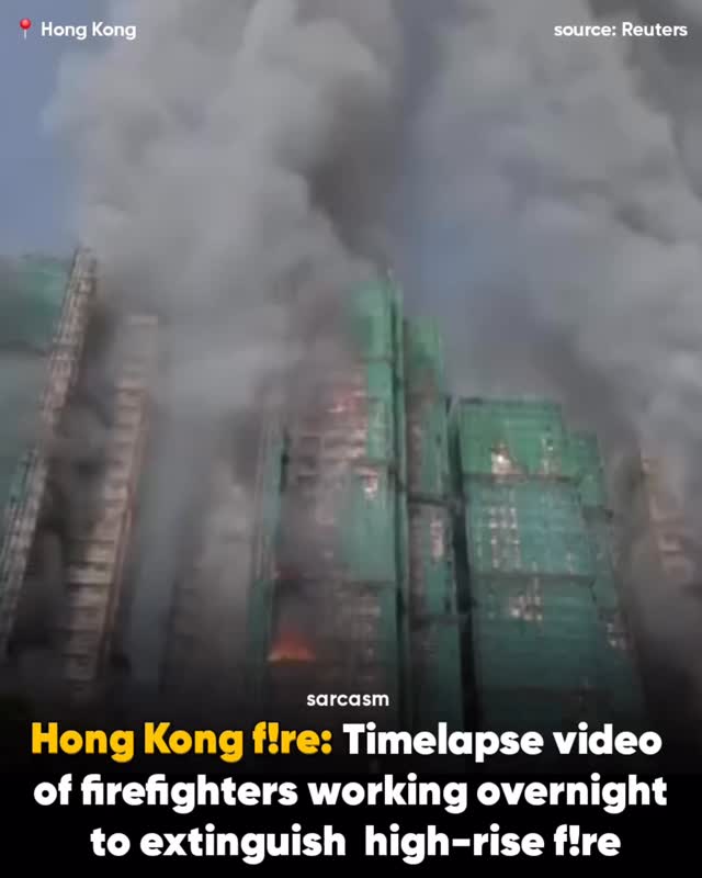 Instagram post by @sarcastic_us for Reuters. Caption reads: Horrifying visuals from Hong Kong💔🇭🇰

Hong....