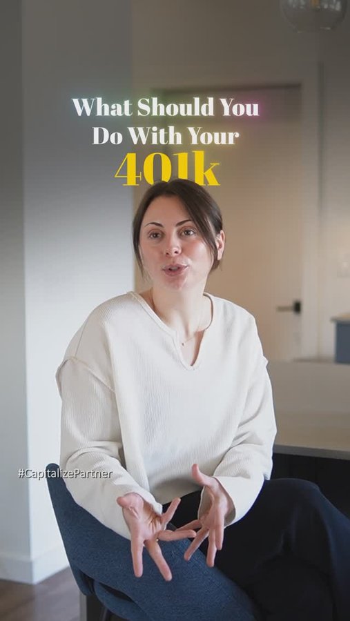 Instagram post by @mckenzie.mack_ for Capitalize. Caption reads: What to do with your old 401k 💸

Roll over your....