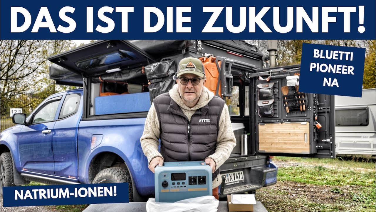 YouTube post by @AvantionTour for VEVOR. Caption reads: SODIUM INSTEAD OF LITHIUM - Bluetti Pioneer Na -....