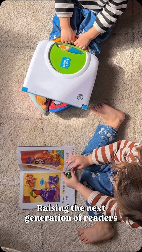 Instagram post by @samkwiatkowski for LeapFrog USA. Caption reads: If you want to raise readers, start early 📚....