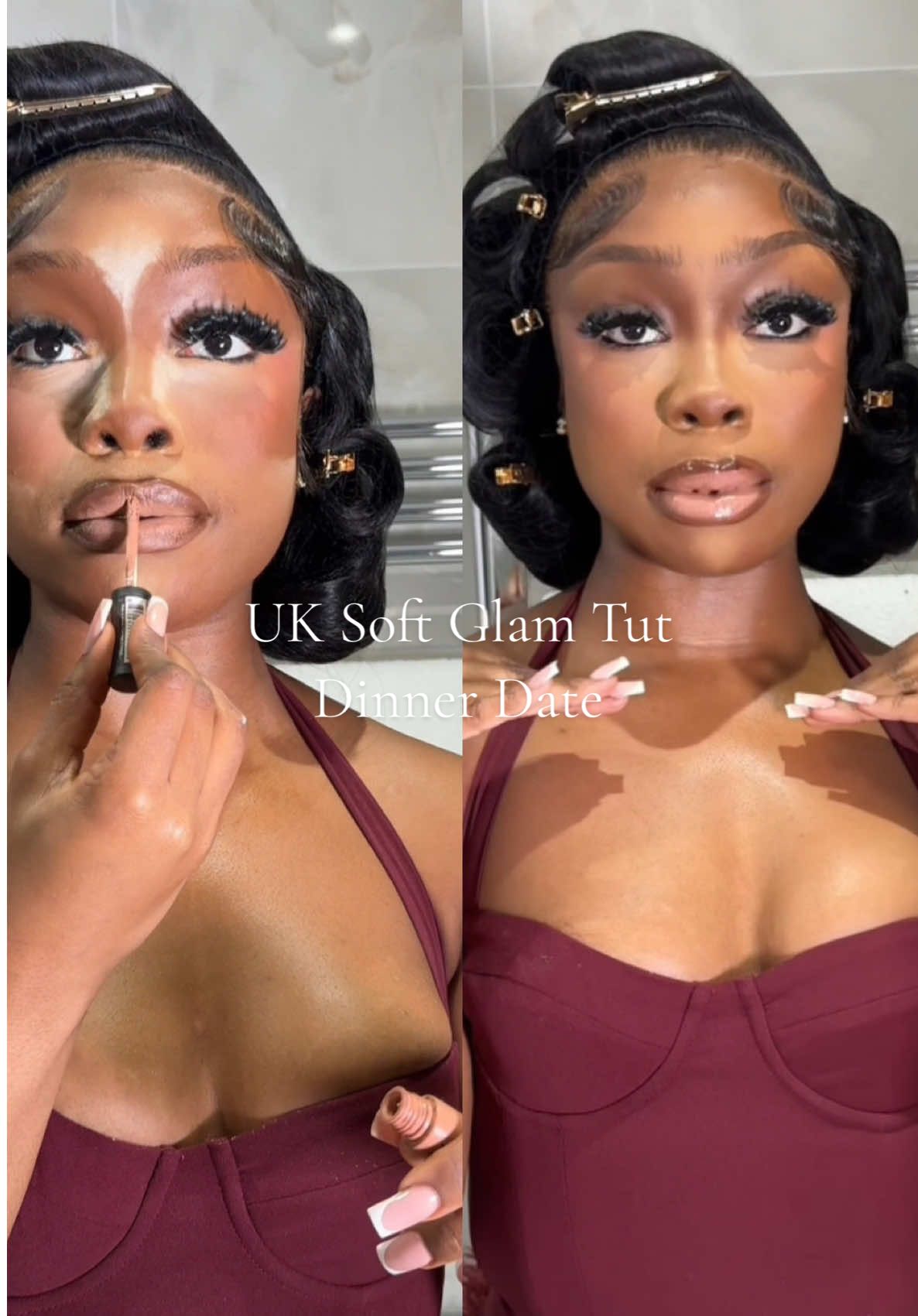 TikTok post by @nayastouchuk for Beauty Bay. Caption reads: do my makeup with me for dinnerrr  Product List:....