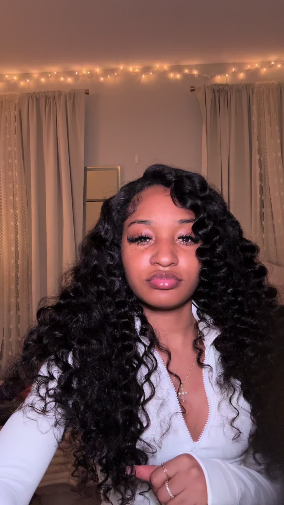 TikTok post by @lyah.luxury for iseehair. Caption reads: Ughh this hair is literally gorgeous ! I see hair....