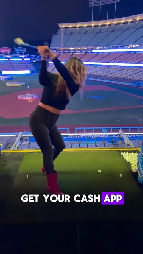 Instagram post by @golfergirl_gmoney for Topgolf. Caption reads: @visa @cashapp @topgolf came out to play for the....