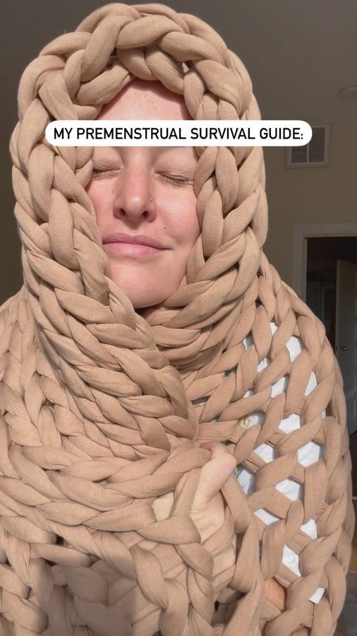 Instagram post by @nourishyourcycle for Bearaby. Caption reads: PMSing? Let’s talk 👇🏻

How you feel in your....