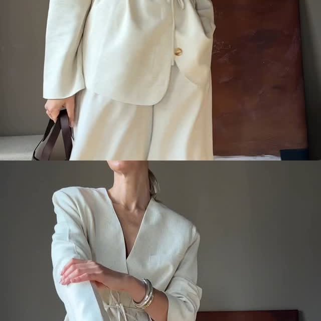 Instagram post by @mirjaklein for EDITED. Caption reads: AD/ My tonal uniform this spring/ summer season....