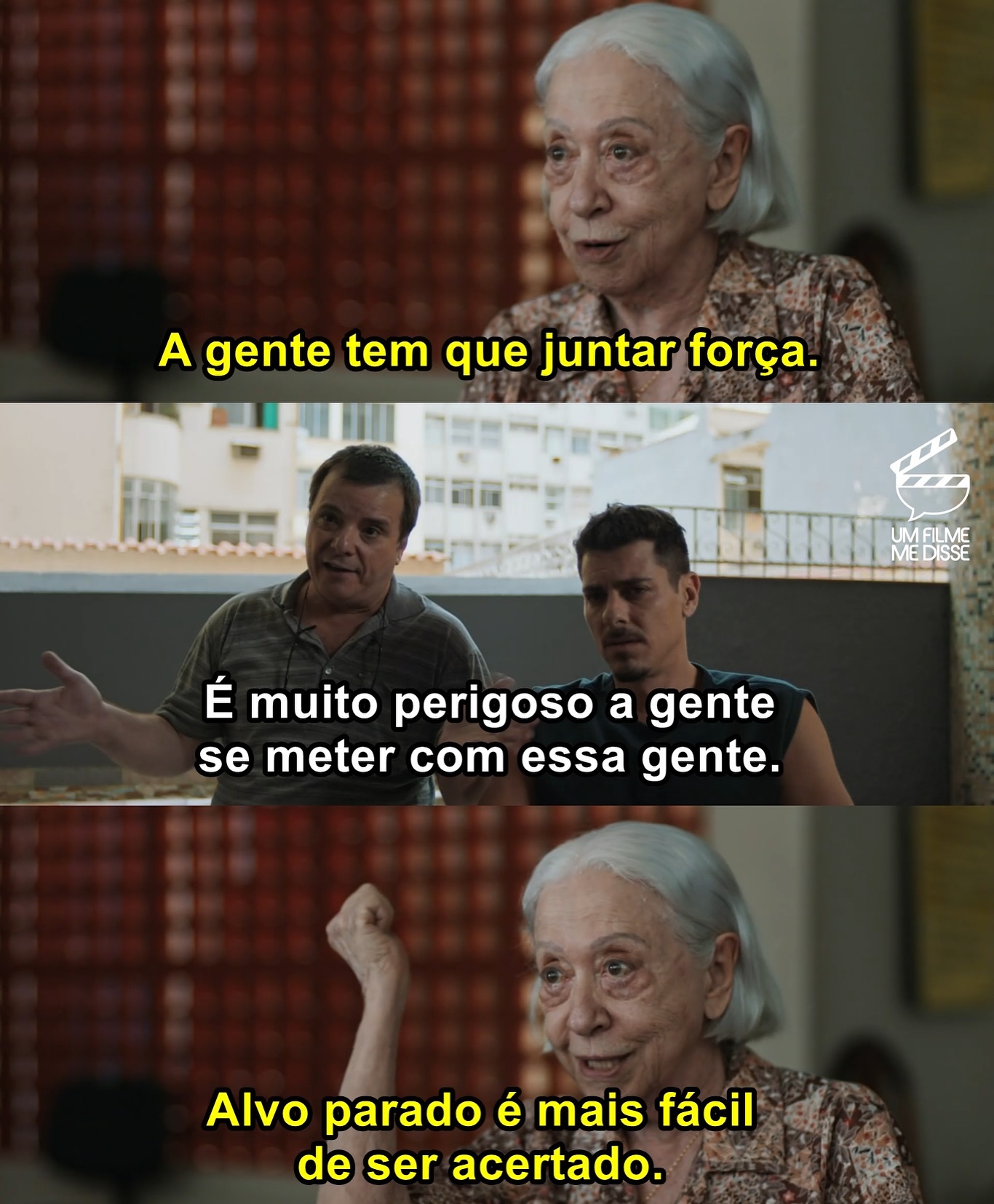 Instagram post by @umfilmemedisse for Telecine. Caption reads: O cinema nacional segue em grande fase e, desde os....