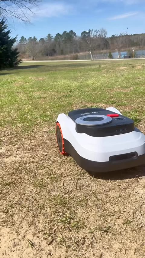 Instagram post by @greenhorngrove for Segway Navimow. Caption reads: Mowing still has to get done—even when you’d....