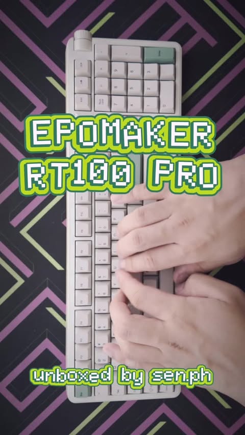 Instagram post by @ottawamk.ca for Epomaker. Caption reads: @EPOMAKERkeyboard RT100 PRO with EPOMAKER Creamy....