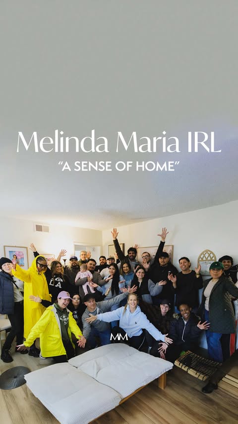 Instagram post by @asenseofhomeorg for Melinda Maria. Caption reads: No matter the weather, this is what matters. 🫶 ♥️....