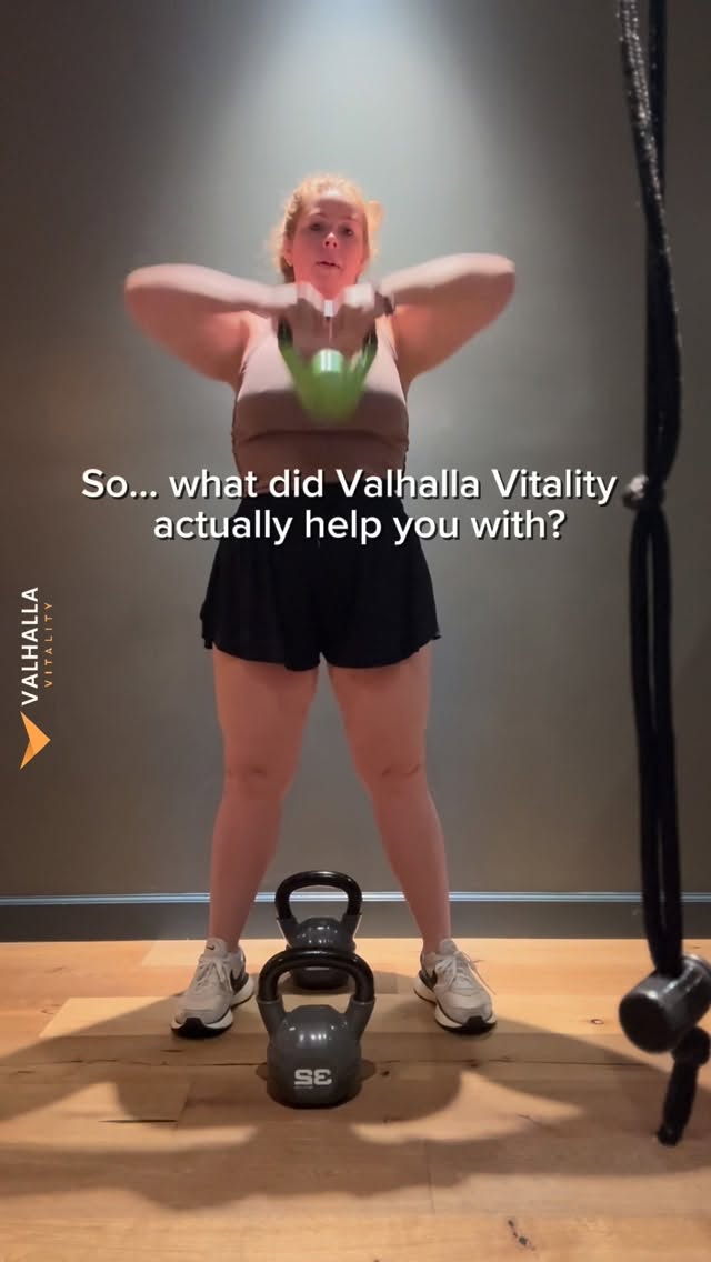 Instagram post by @cunningham_gram for Valhalla Vitality. Caption reads: [...] 🤍 #motivation #workouts #progress....