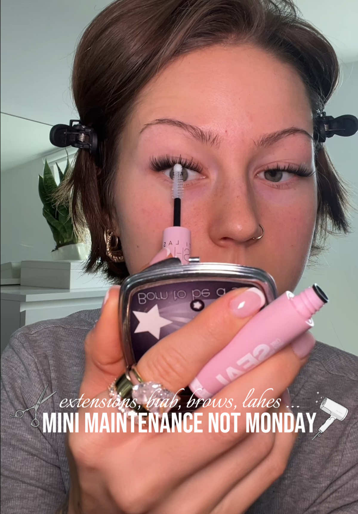 TikTok post by @jocelynmeiere for MelodySusie. Caption reads: [...] Hair  straighteners > @ghd  nail drill >....