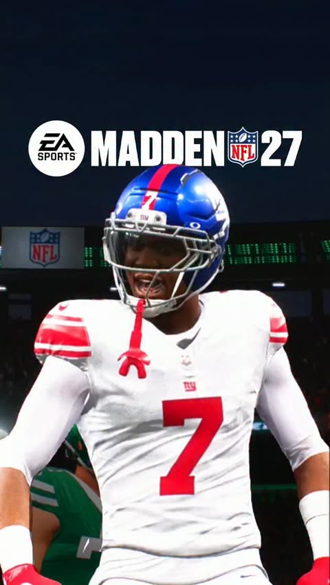 Instagram post by @qjbeat for EA SPORTS Madden NFL 26. Caption reads: Building my Superstar on the go with Nintendo....