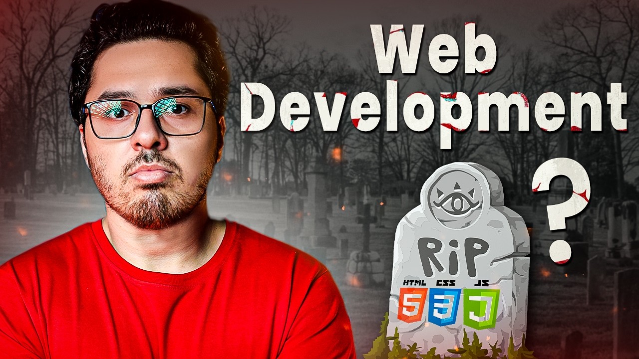 YouTube post by @CodeWithHarry for Udemy. Caption reads: Web Developer Roadmap (2025) - Everything is....