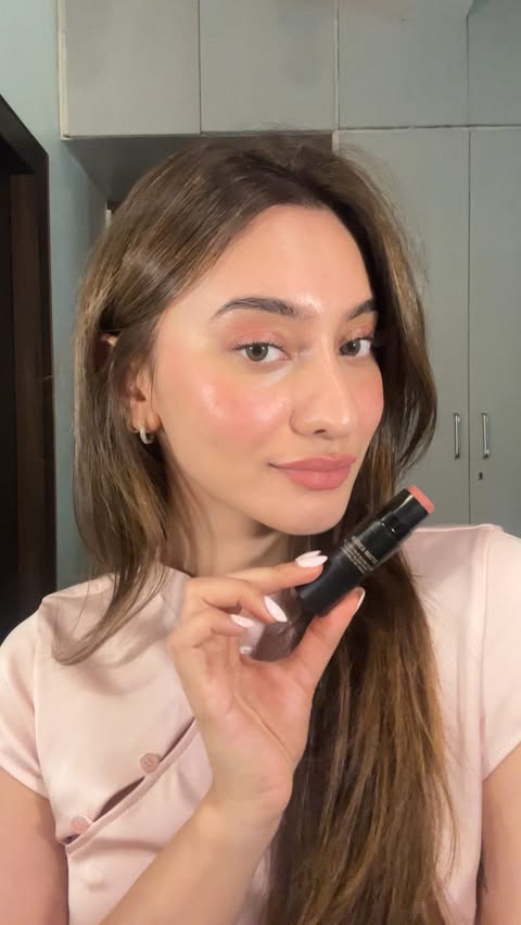 Instagram post by @mehekkvarma for NUDESTIX. Caption reads: [...] Multitasking Nudies Blush Balm by @nudestix....