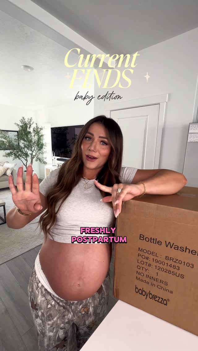 Instagram post by @brit_lamour for Baby Brezza. Caption reads: It’s 2025… we get to parent smarter, not....