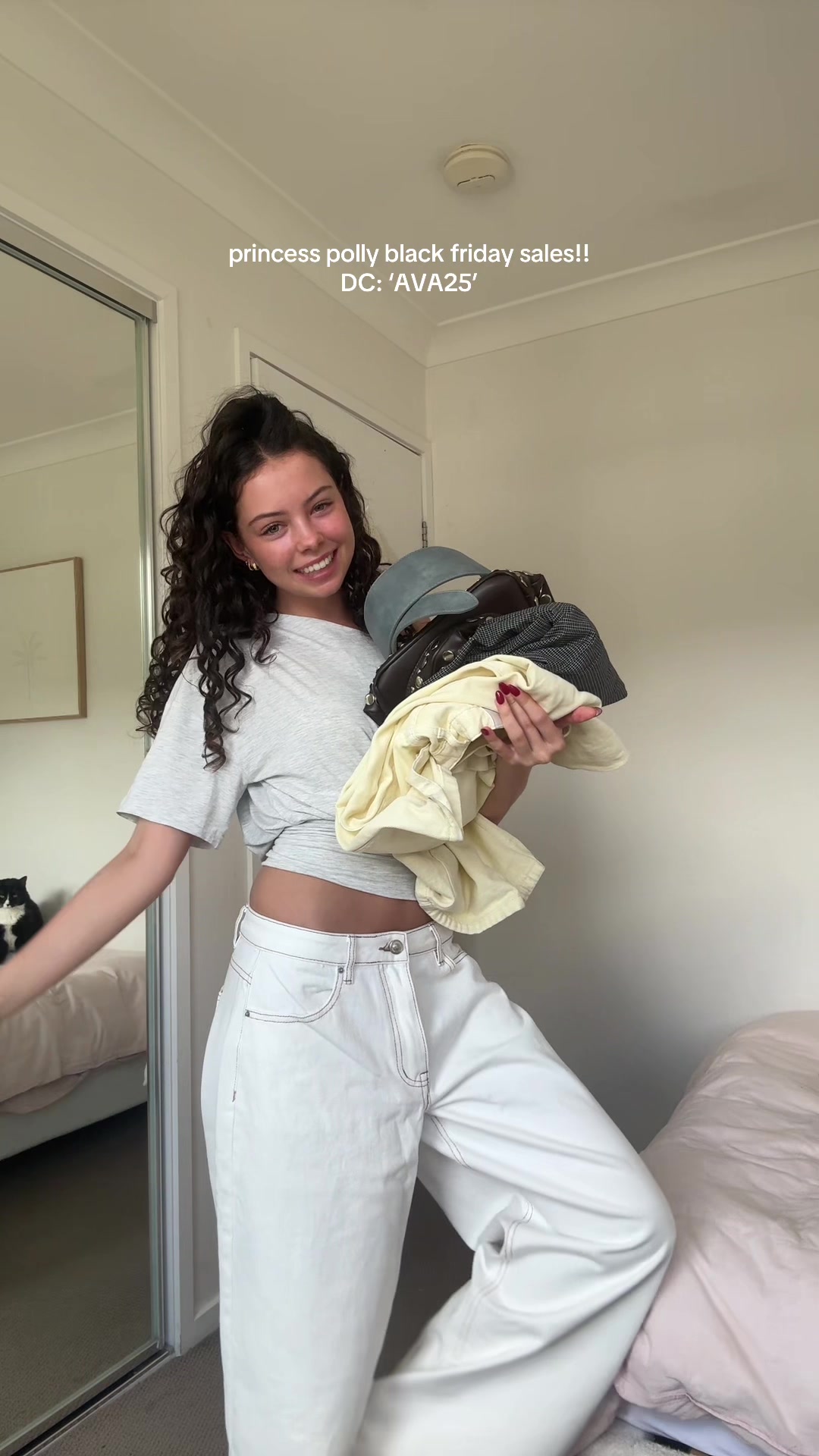 TikTok post by @ava_oetting2 for Princess Polly. Caption reads: Black friday is now live!! you can also use my....