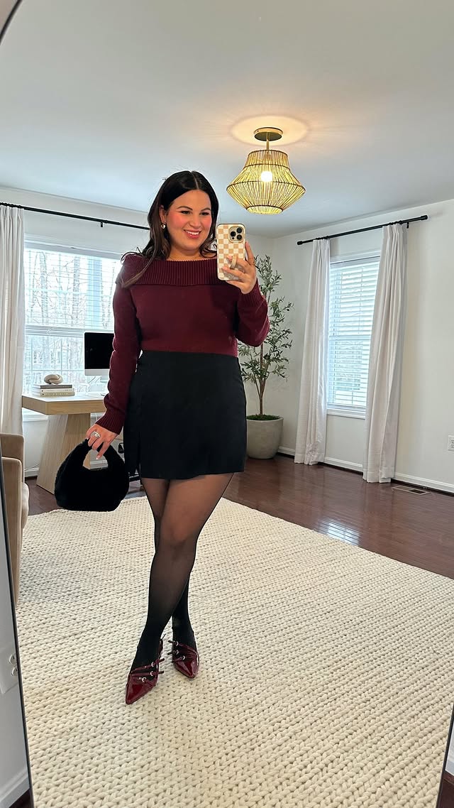 Instagram post by @kelly_elizabethxo for Sheertex. Caption reads: Midsize date night outfit idea! Would be cute for....