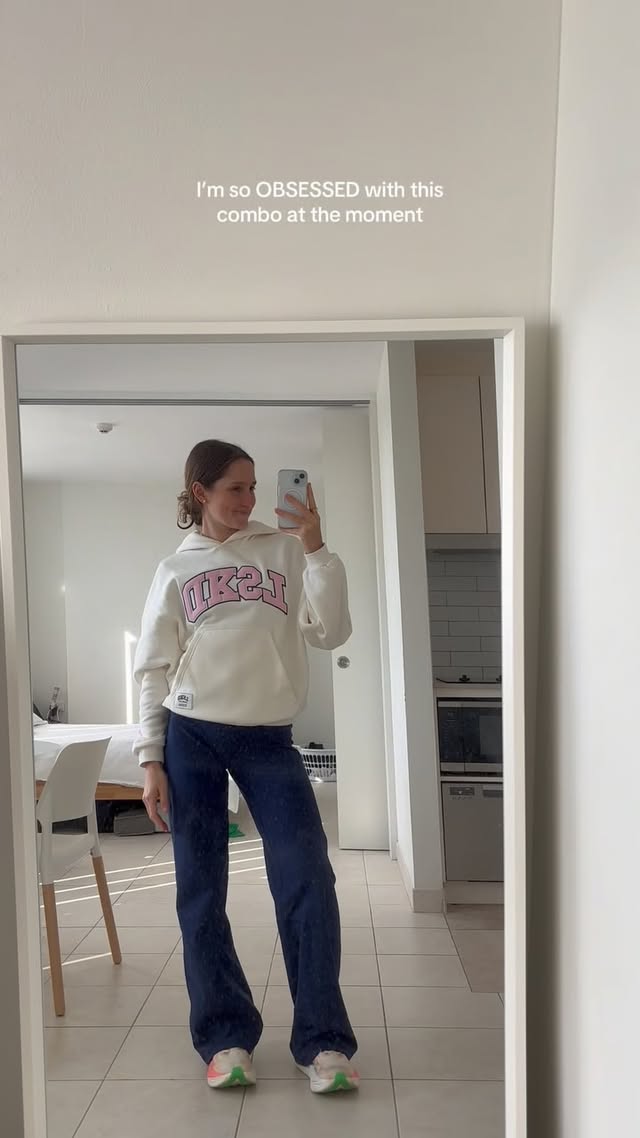 Instagram post by @mads.nutrition for LSKD. Caption reads: Let’s get dressed together w/ @lskd 💗💙🤍 dc:....