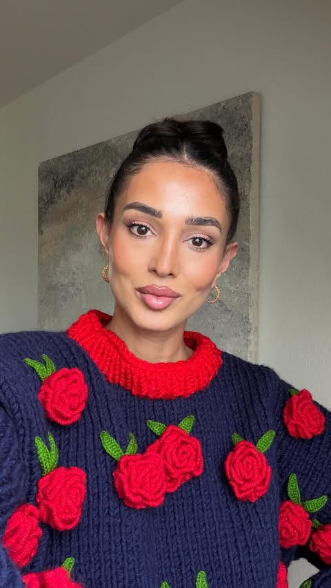 Instagram post by @samira.sfiii for Maria Nila. Caption reads: Anzeige/ easy sleek up do hair w/....