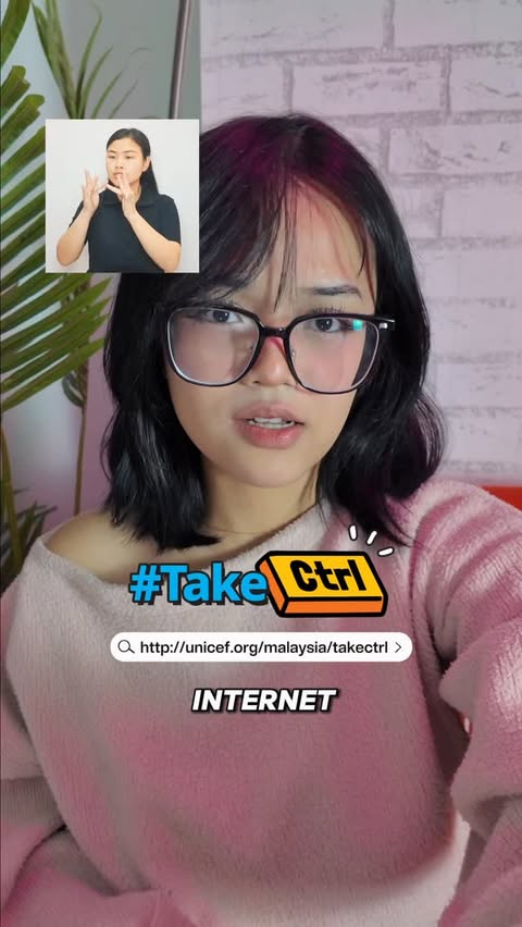 Instagram post by @ainhsaifulnizam for UNICEF. Caption reads: AI helps us do a lot of amazing things but it also....