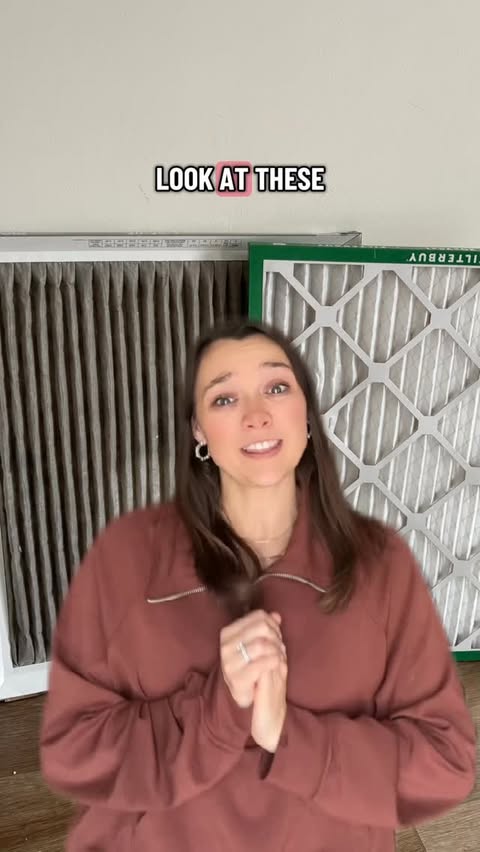 Instagram post by @momslovehacks for Filterbuy. Caption reads: [...] until I checked the air filter 😅....
