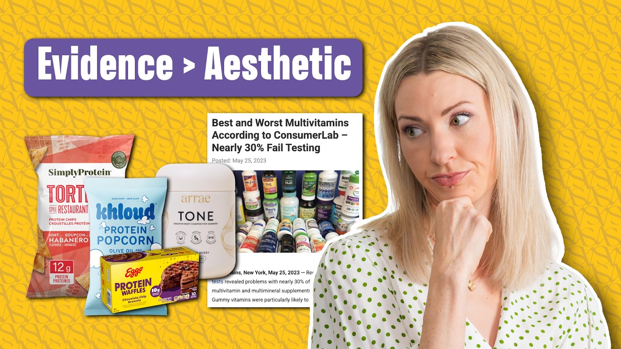 YouTube post by @AbbeysKitchen for Hachette Book Group. Caption reads: Dietitian Exposes Overhyped Wellness Trends of....