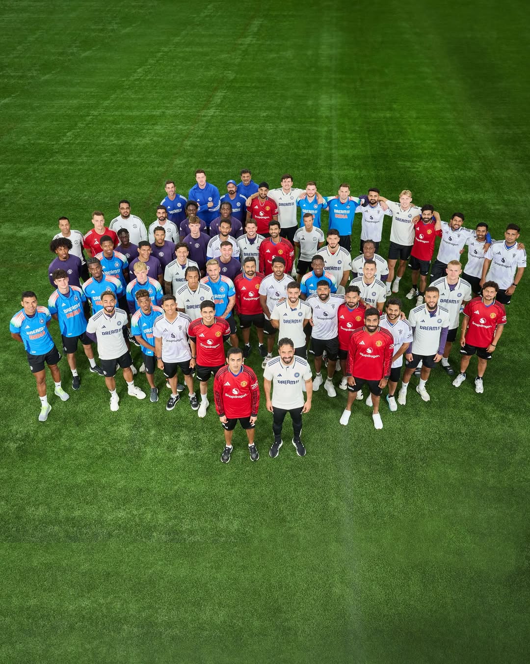 Instagram post by @manchesterunited for adidas. Caption reads: United in Manchester.🤝.
