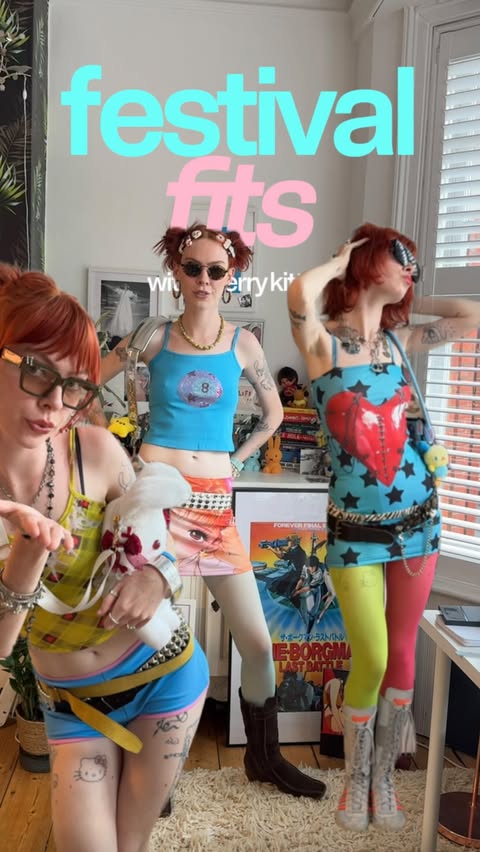 Instagram post by @ugly_ladies for Cherrykitten. Caption reads: [...] fun styling these festival fits from....