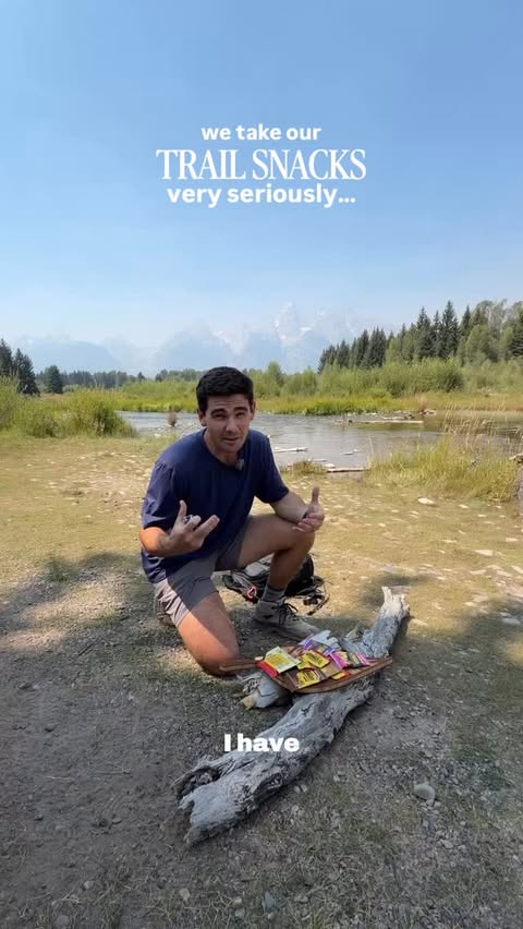 Instagram post by @jayxnina for Honey Stinger. Caption reads: [...] trail snacks are created equal....