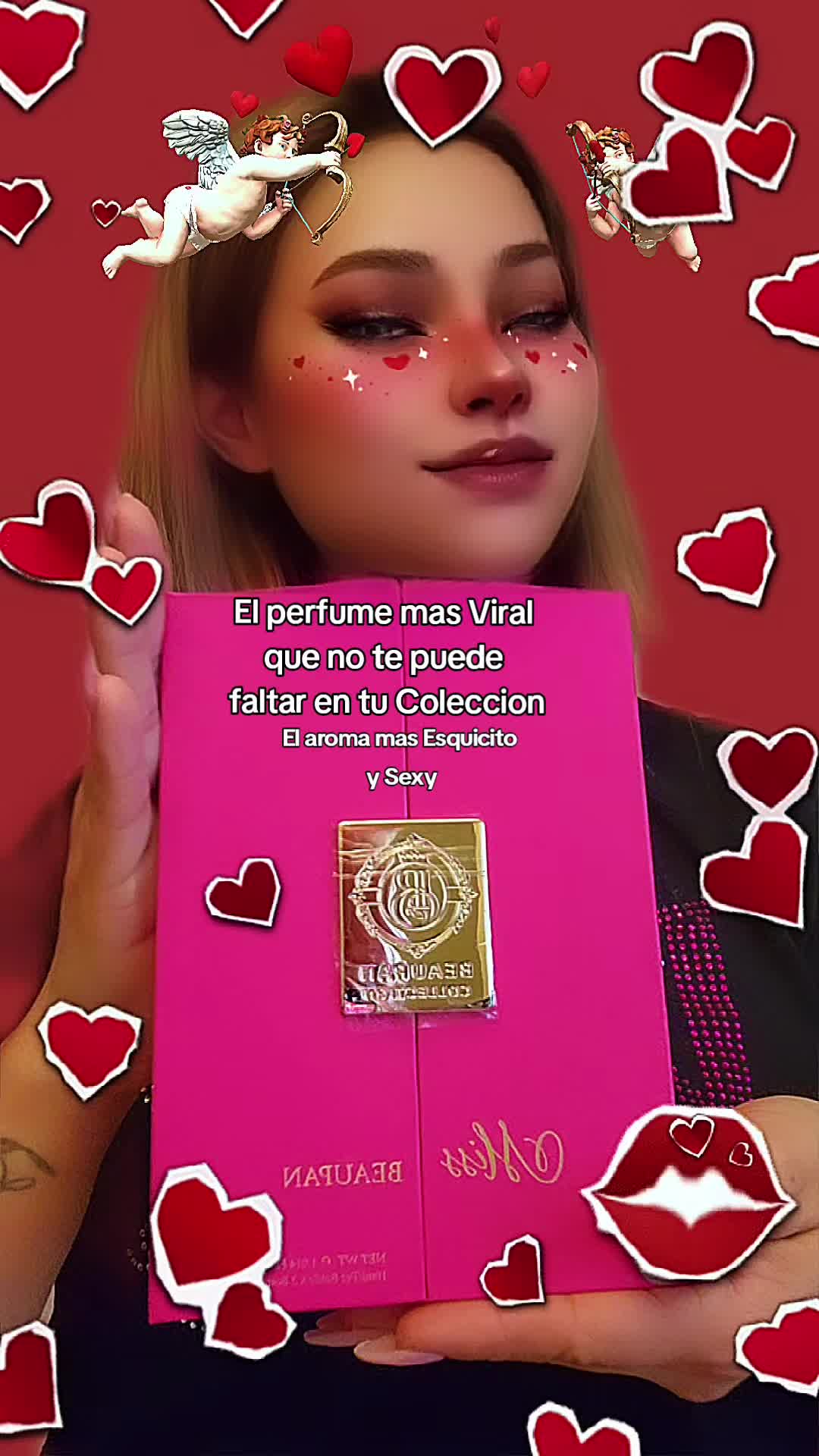 TikTok post by @cindysanchez257 for Beaupan USA. Caption reads: Miss Beaupan Collection perfume @BEAUPAN....