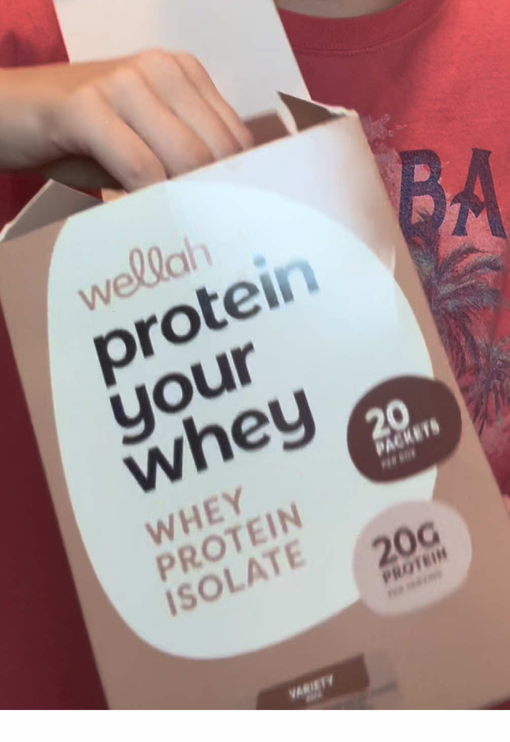 TikTok post by @aliciawatkins for Wellah Nutrition. Caption reads: [...] break ready with this protein😜 @Wellah....
