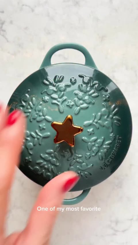 Instagram post by @bon__abbetit for Le Creuset. Caption reads: Comment “CAKE” to get this recipe sent to your DMs....