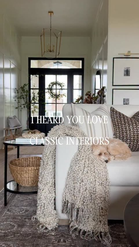 Instagram post by @white.at.home for Castlery. Caption reads: Follow + comment HOME for details and Links! 

Hi!....