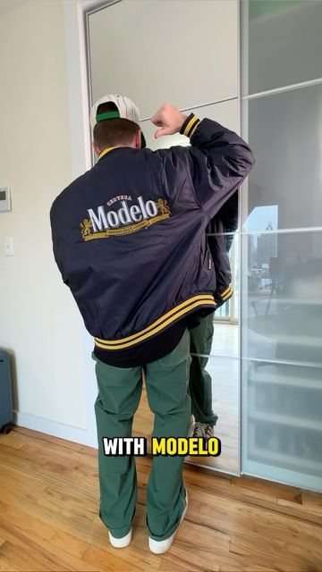 Instagram post by @adampfaris for Modelo Usa. Caption reads: #ad #for21+ You’re going to have to prove it to....