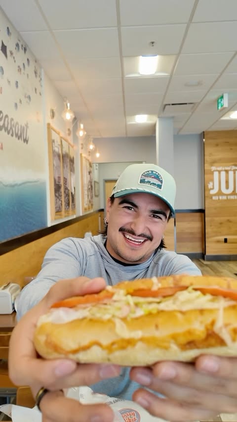 Instagram post by @stavrosanastasioskatsantonis for Jersey Mike's Subs. Caption reads: Fresh out of practice and in need of a fresh bite....