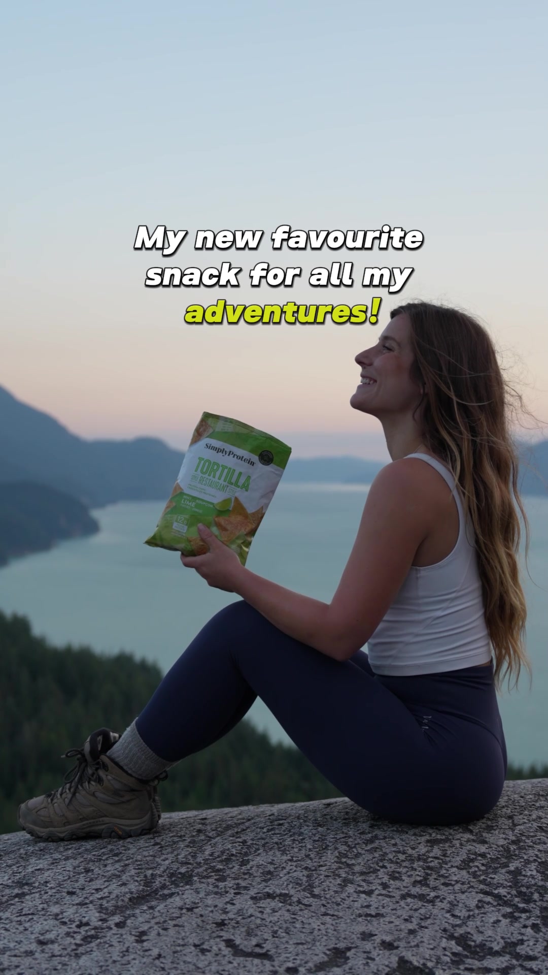 TikTok post by @wandering_withdirtyfeet for SimplyProtein. Caption reads: If you're on the hunt for the perfect snack for....