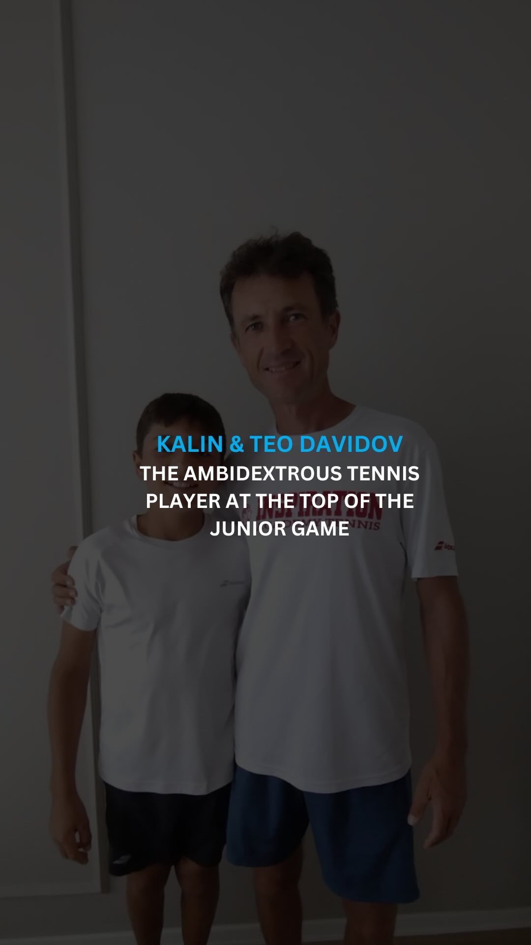 Instagram post by @teo_davidov for Functional Tennis. Caption reads: [...] Brought to you by @asicstennis 🏷️....