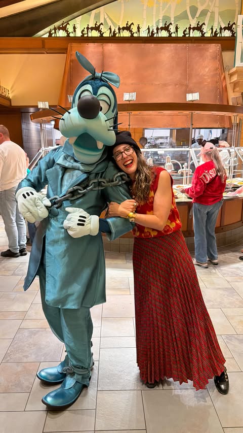 Instagram post by @carlyewisel for Disneyland. Caption reads: lived to tell the tale of this VERY special Disney....