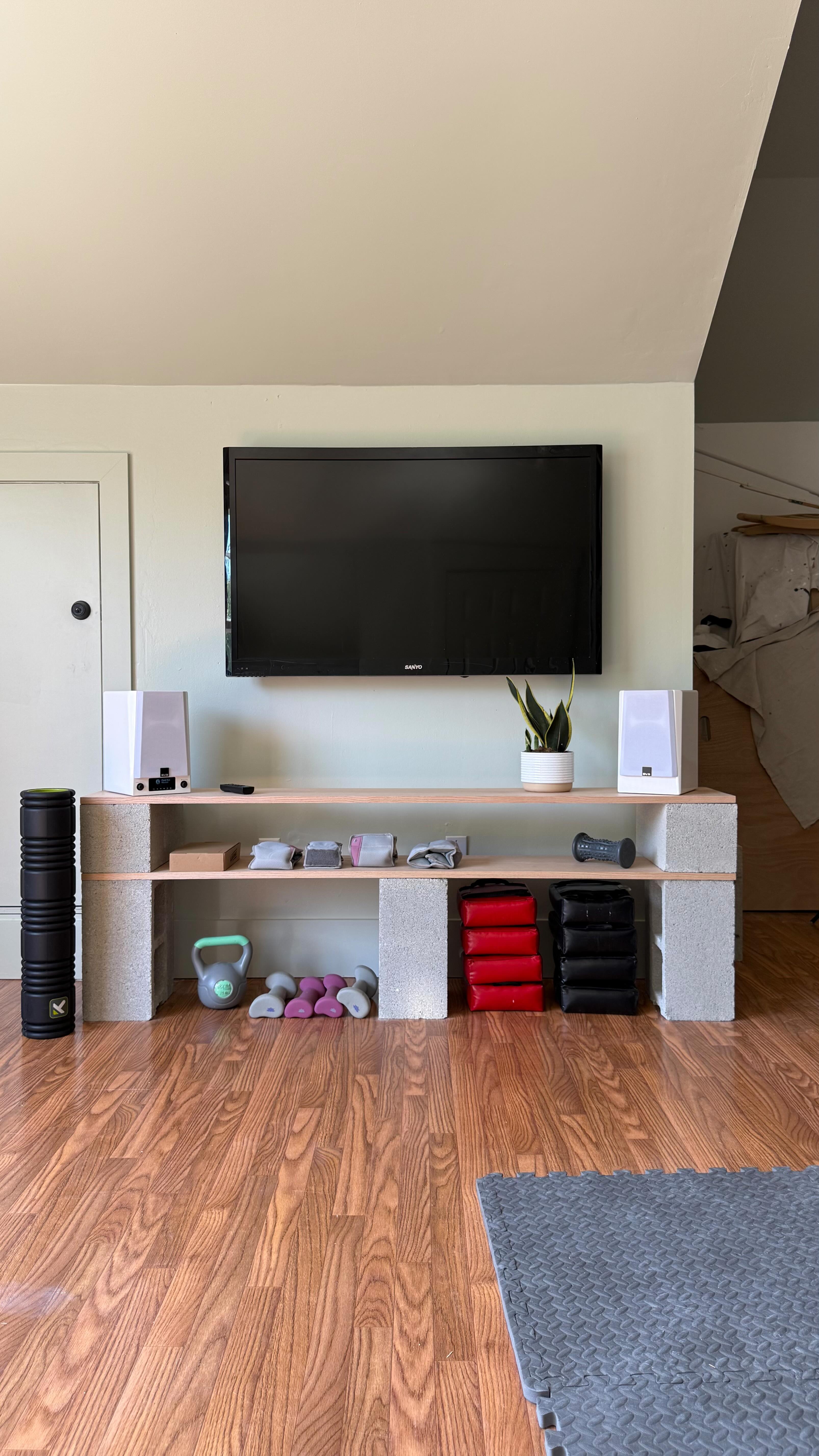 Instagram post by @thebuchaus for SVS. Caption reads: Finished Part 2 of my DIY Home Gym. Having an....