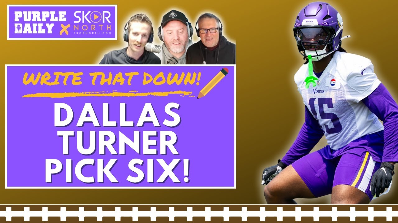 YouTube post by @PurpleDailyPodcast for Roku. Caption reads: Minnesota Vikings predictions: JJ McCarthy, Brian....