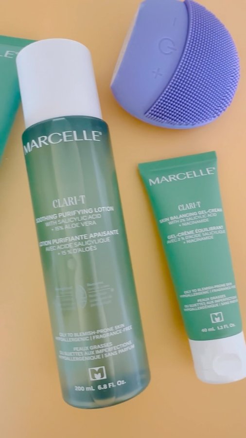 Instagram post by @thebestfacebeautyblog for The Bay. Caption reads: 🥳 Here is a skincare trio that will give you....