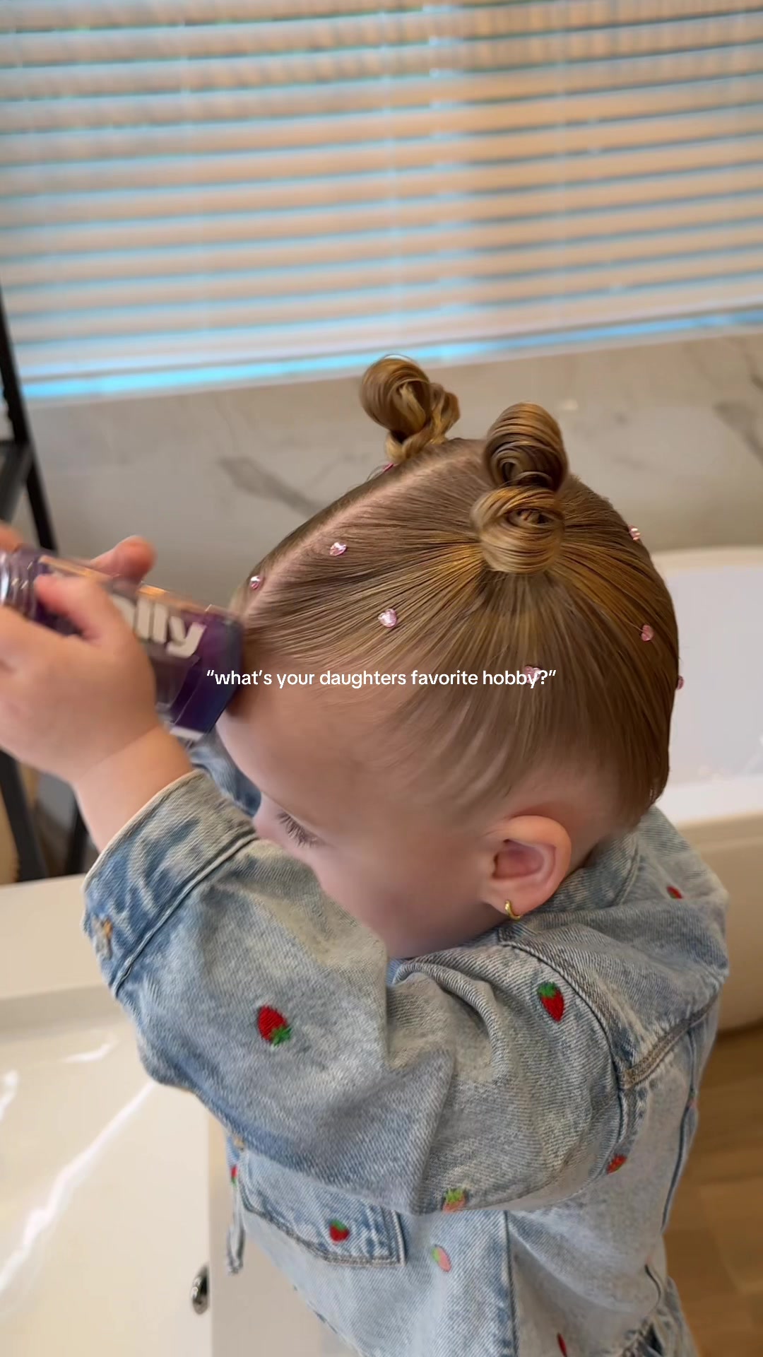 TikTok post by @sydnedarling for Hally Hair. Caption reads: My two year old keeping @Hally Hair in buisness. ✨....