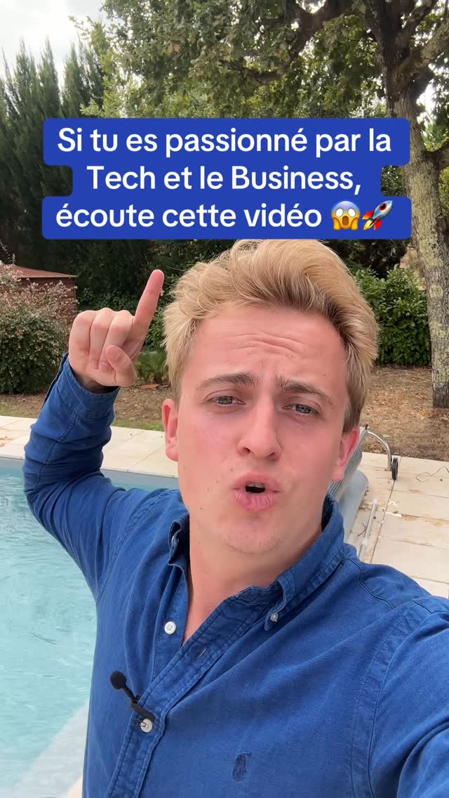 Instagram post by @maxime.astuces for Odoo. Caption reads: Si tu es passionné par la Tech et le Business,....