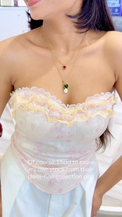 Instagram post by @yuktaarathore for PALMONAS. Caption reads: Come jewelry shopping with me at....