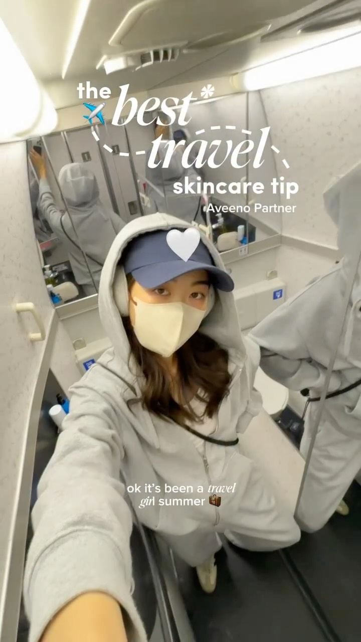 Instagram post by @kalie_ho for Aveeno. Caption reads: Simplify your routine with a moisturizer that does....